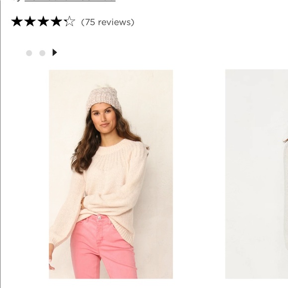 NWT So Womens Bow Back Crewneck Sweater Cream - Picture 4 of 4